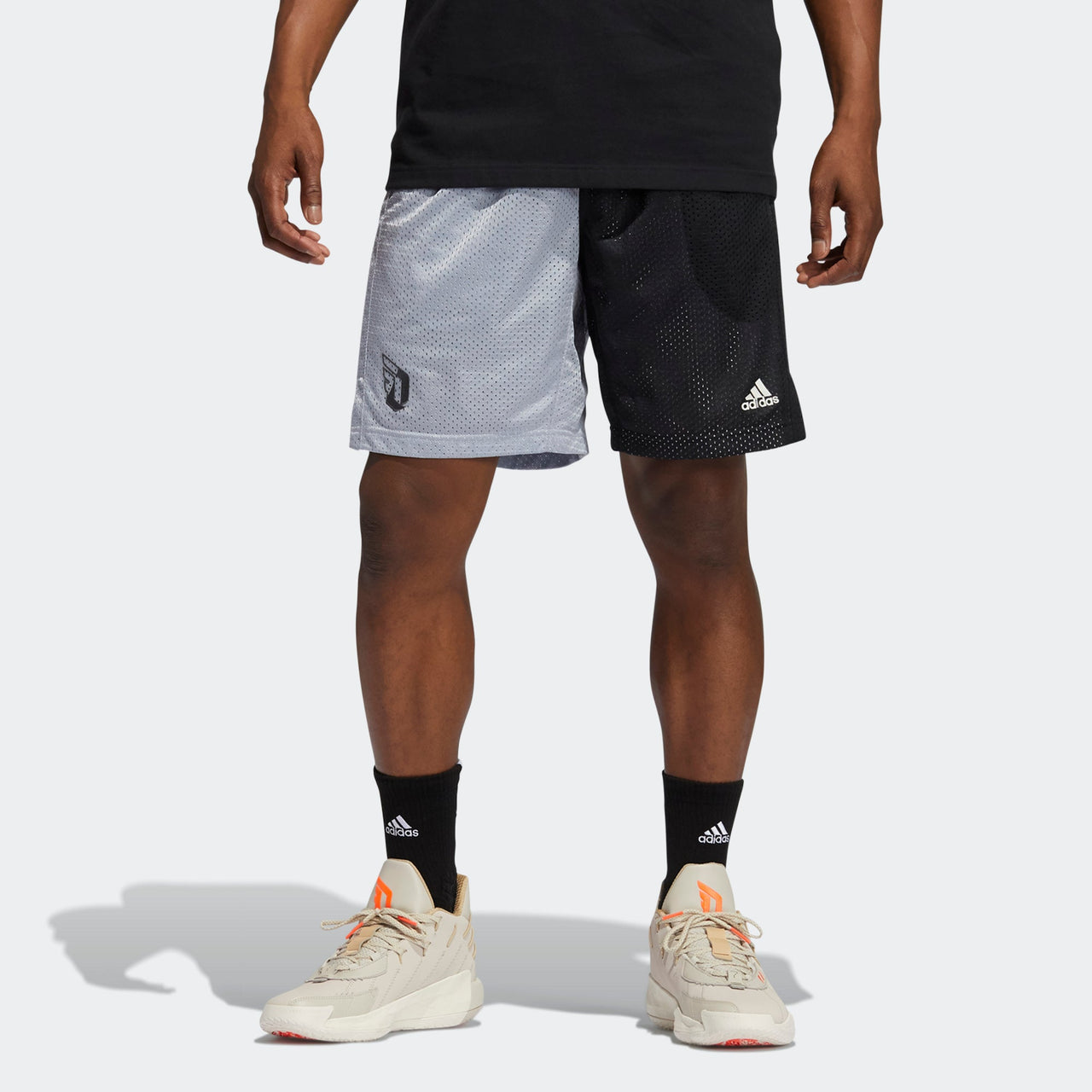 adidas Dame Vis Short Casual Basketball Colorblock Sports Shorts Black Gray GP5156