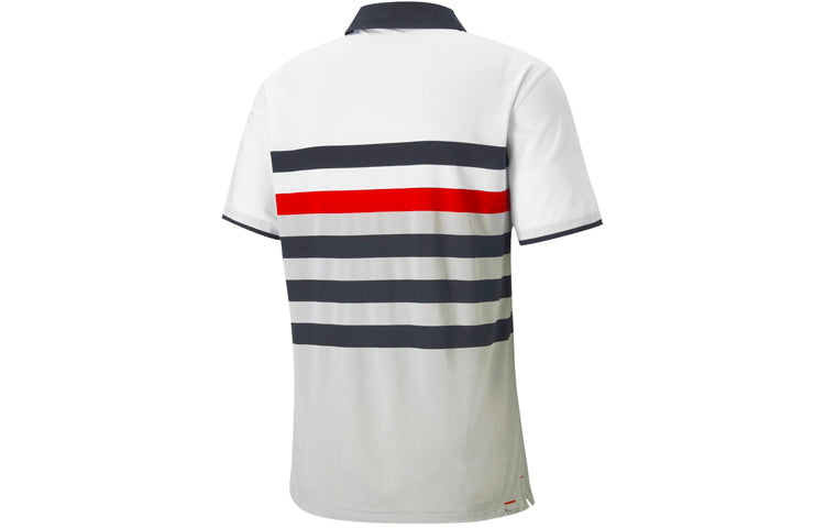 PUMA MATTR One Way Polo Shirt 'White Black Red' 599115-01