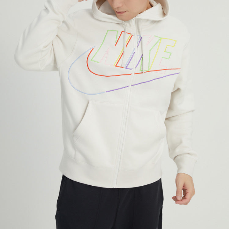 Nike Club Fleece Logo Jacket 'White' DX0536-030