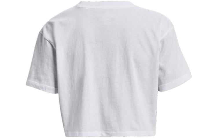 (WMNS) Under Armour Branded Logo Crop T-shirt White' 1376751-100