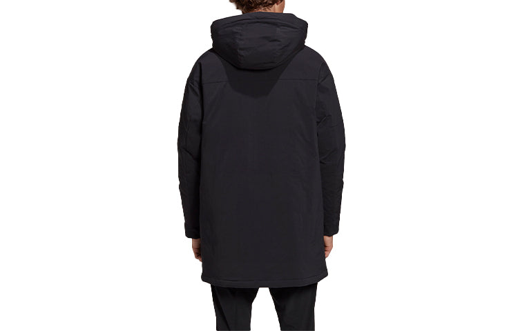 adidas Xplr Dwn Praka Stay Warm mid-length hooded down Jacket Black GE9932