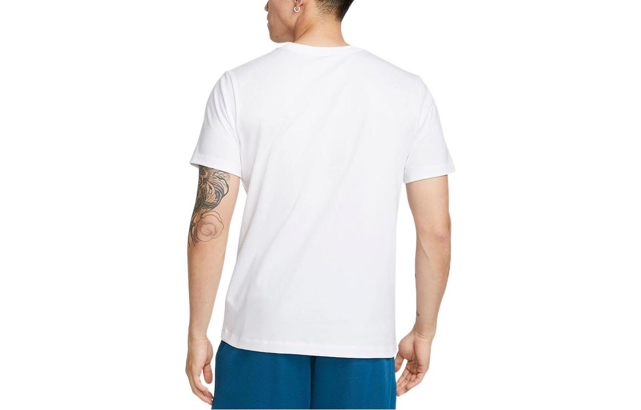 Men's Nike Cartoon Printing Cozy Round Neck Casual Short Sleeve White T-Shirt DN3004-100
