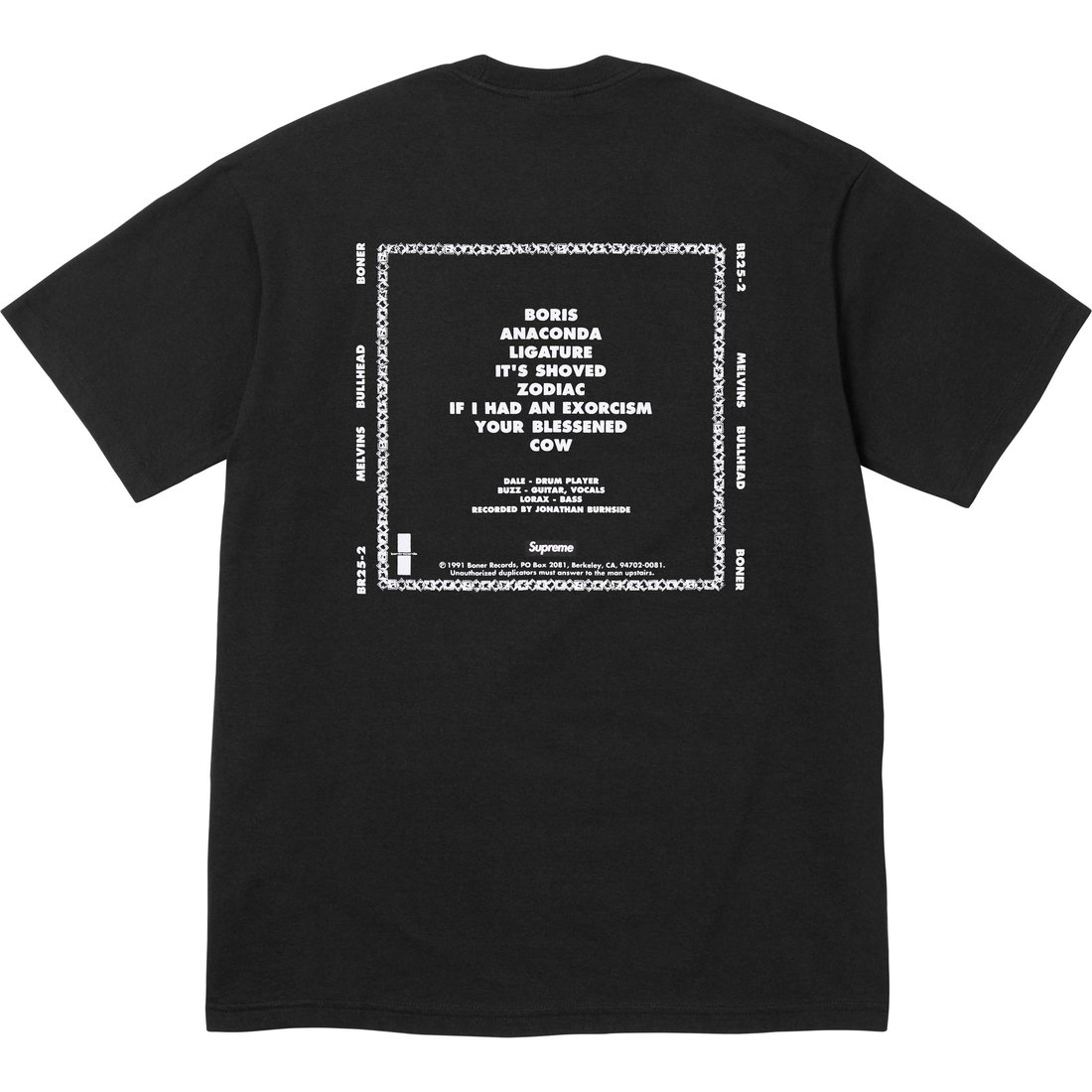 Supreme x Melvins BULLHEAD T-Shirt 'Black White' SUP-SS24-220