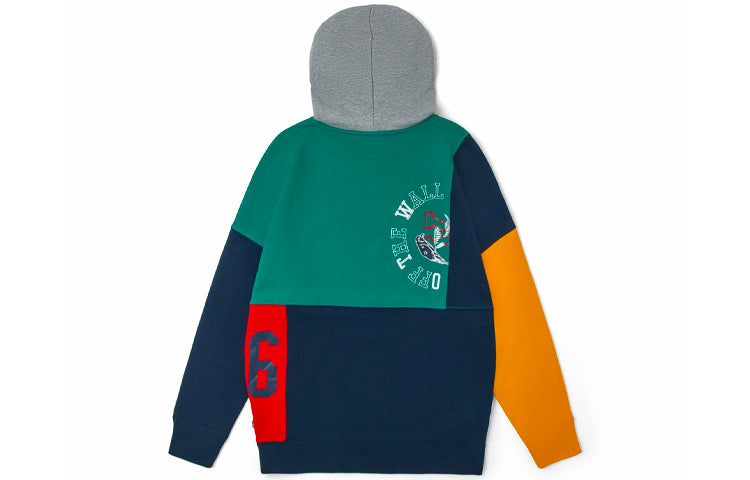 Vans multicolor patchwork Hoodie 'Blue Green Orange Red' VN0A54L2LKZ
