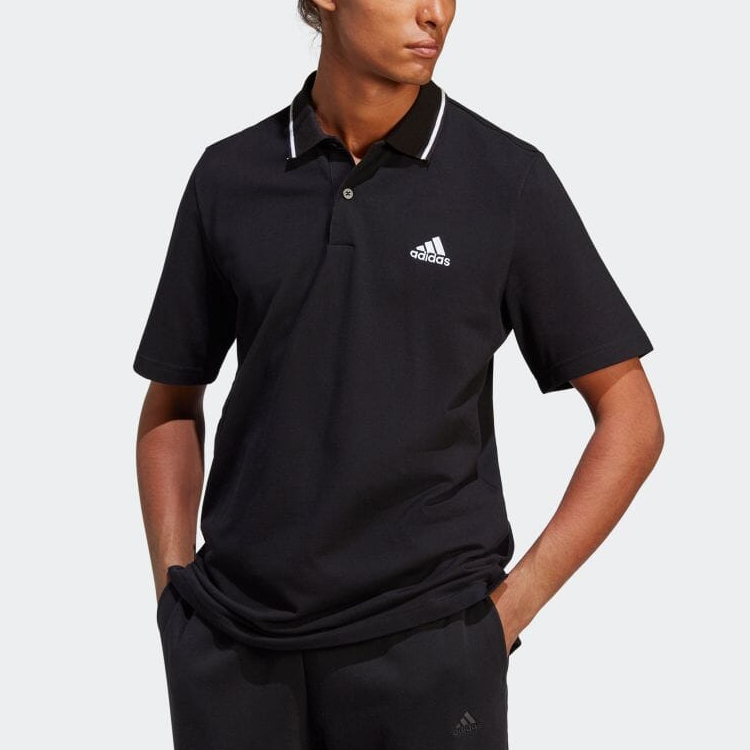 adidas Essentials Small Logo Polo Shirt 'Black' IC9314