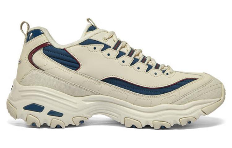 Skechers D'Lites Zip Along Shoes 'Beige Blue' 894269-NTNV