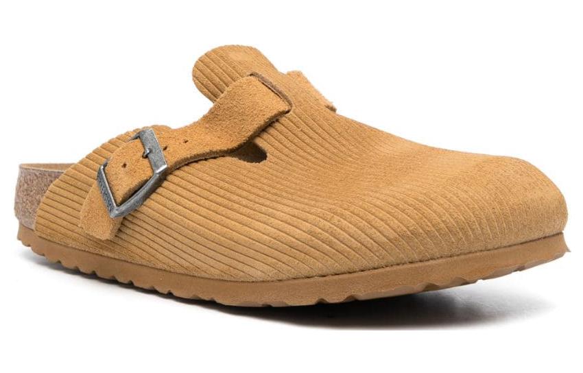 Birkenstock Boston Suede Embossed Narrow Fit 'Butterscotch Brown' 1025668