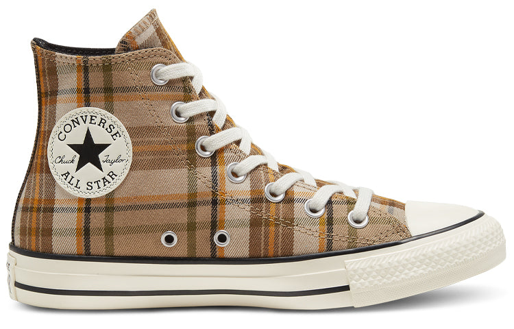 (WMNS) Converse Chuck Taylor All Star Khaki Plaid Sneakers 568925C