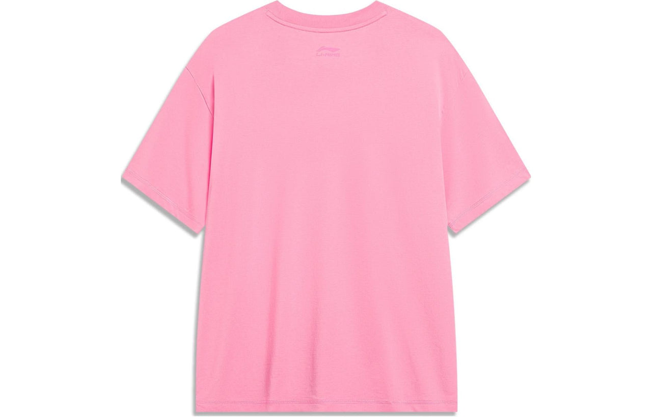Li-Ning Logo Loose Fit T-shirt 'Pink' AHST723-9