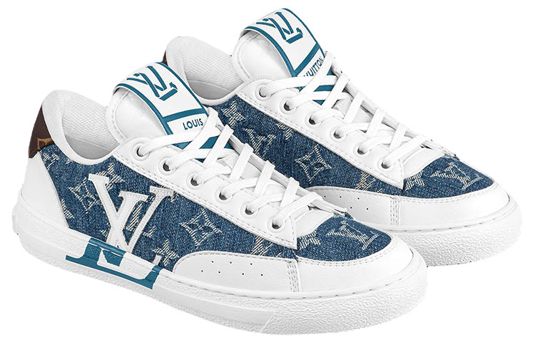 (WMNS) LOUIS VUITTON Charlie Sneakers 'White with Denim Monogram' 1A9S44
