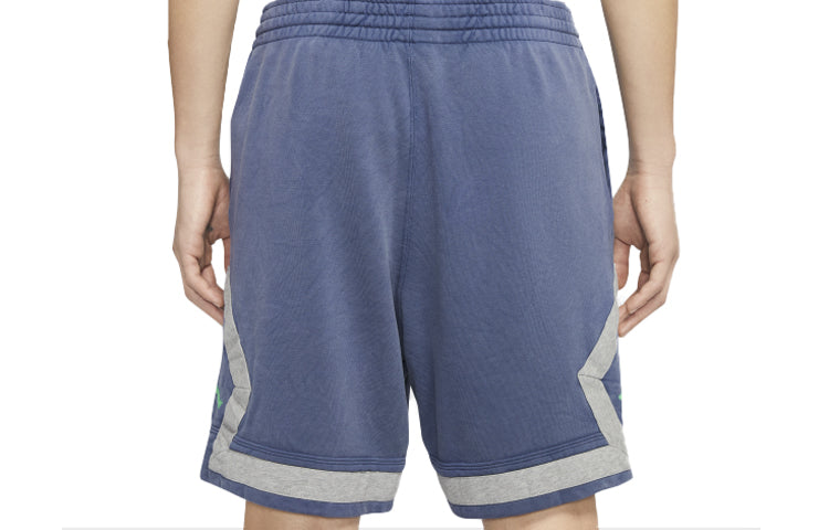 Men's Jordan LEGACY AJ13 DIAMOND Athleisure Casual Sports Breathable Shorts 'Light Blue Dark Blue' CW0804-450