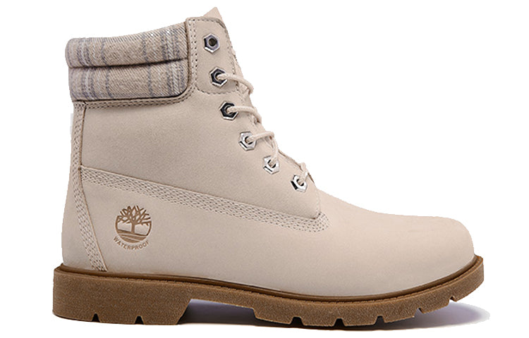 (WMNS) Timberland Lindon Woods 6 Inch Waterproof Boot 'Beige Nubuck and Printed Collar' A2BBR