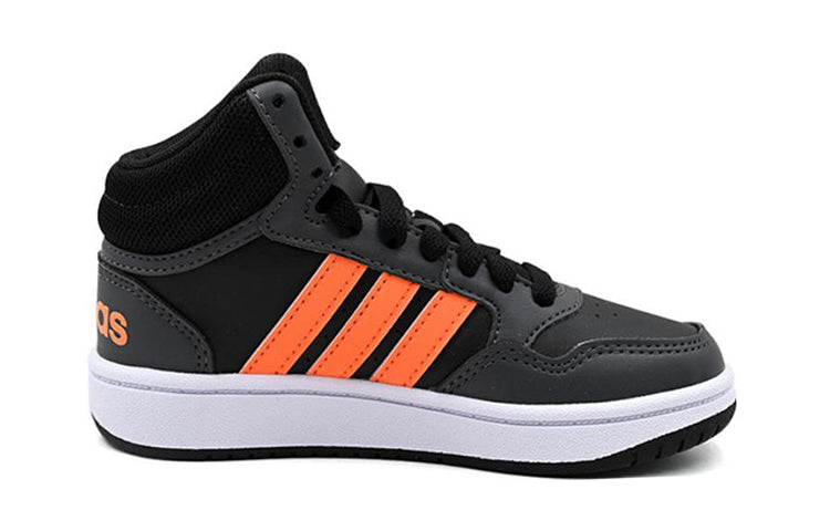 (GS) adidas Hoops 3.0 Mid Shoes 'Black Grey Orange' HQ4492