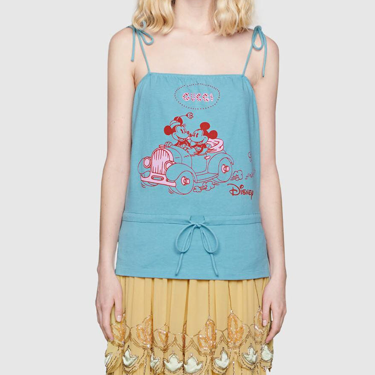 (WMNS) Gucci x Disney Print Tank Top 'Blue' 599090-XJBYB-4318