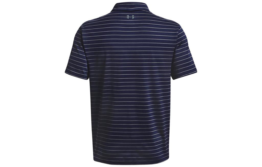 Under Armour Playoff Core Stripe Polo Shirt 'Midnight Navy Grey' 1351130-410