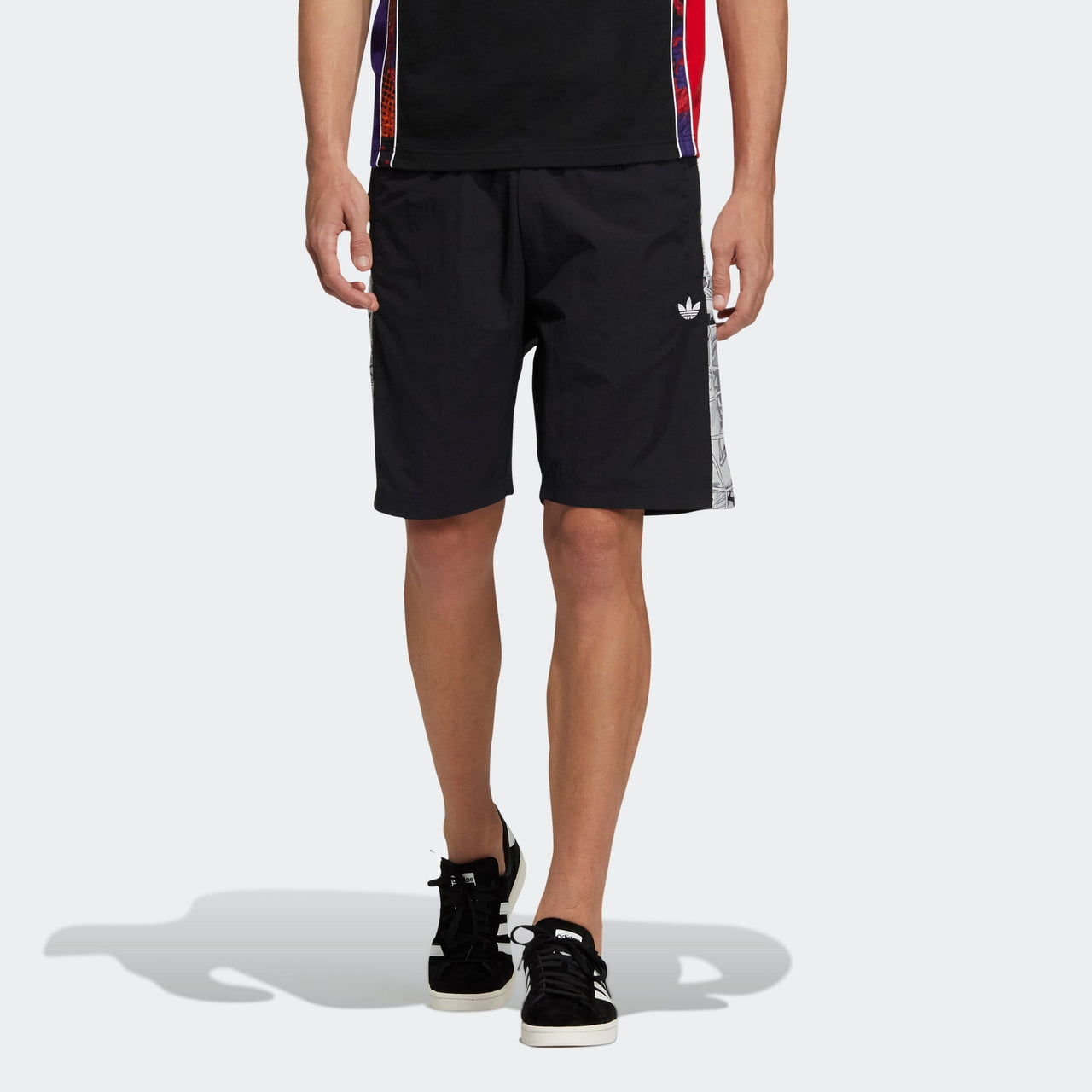 adidas originals Manga Short 1 Character Printing Sports Shorts Black HD9075