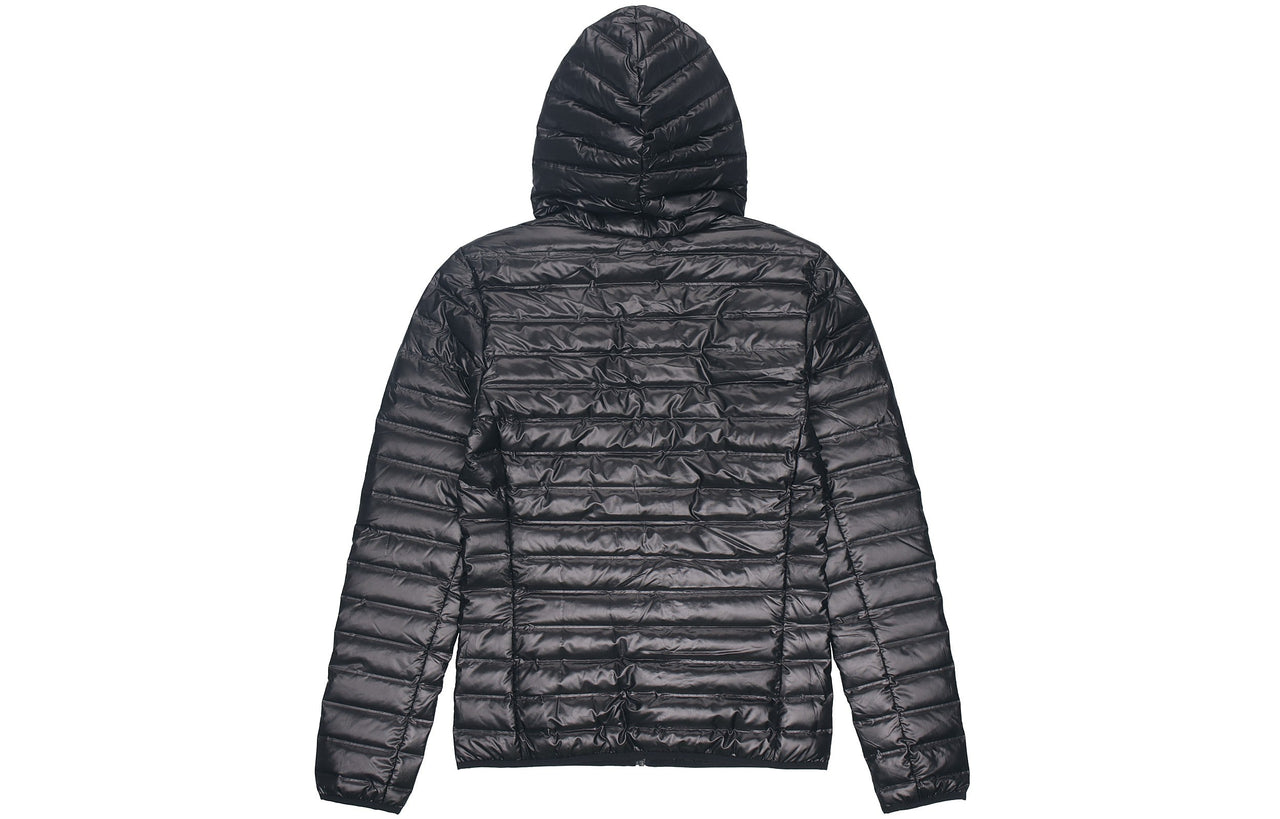 adidas MENS Casual Sports Hooded Down Jacket Black BQ7782