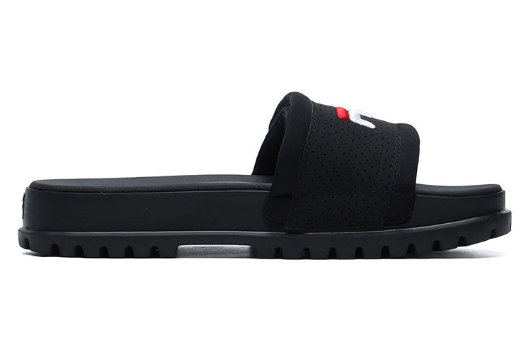 (WMNS) FILA Stylish Cozy Flat Heel Sports Slippers Black F12W124624FBK