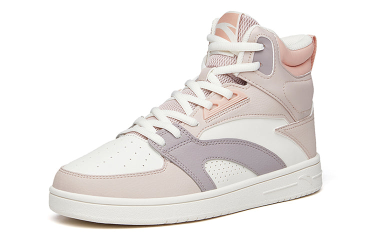(WMNS) ANTA Skateboarding Series Sneakers High 'Pink White' 122138071-3