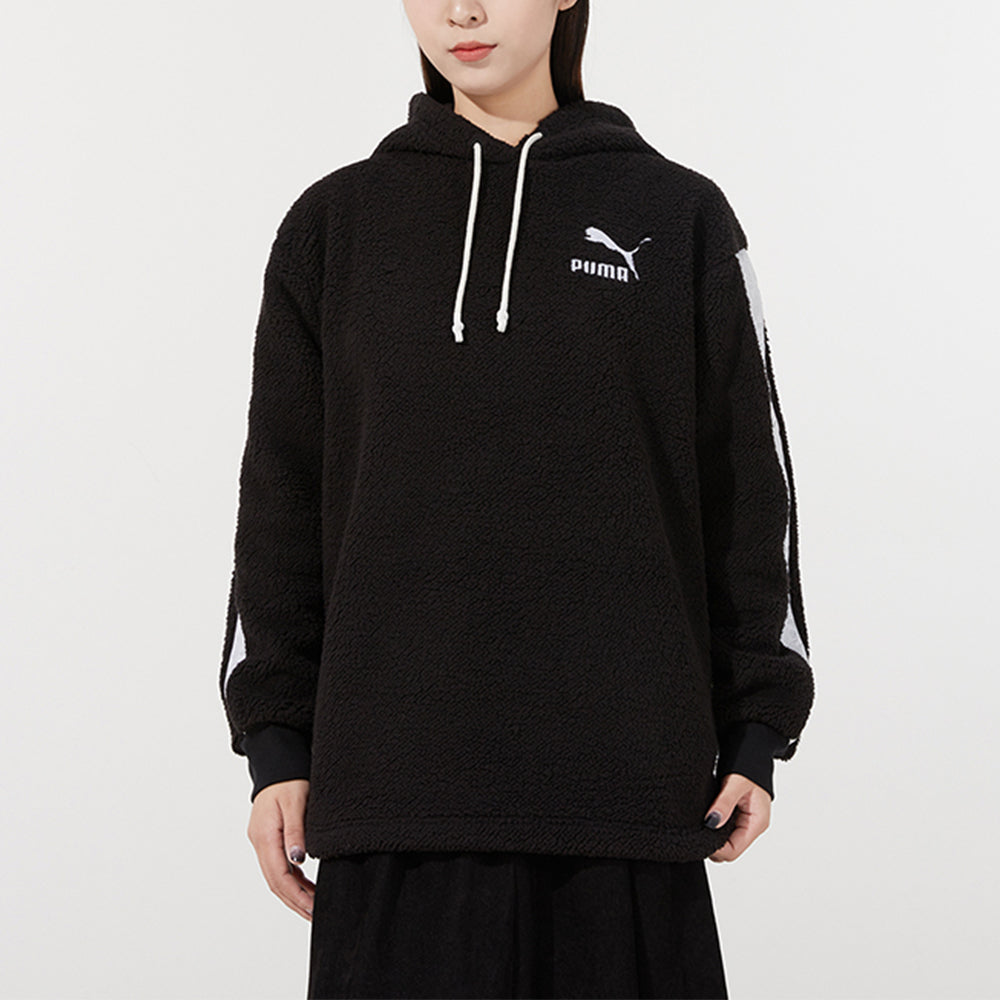 (WMNS) PUMA Sherpa Hoodie 'Black White' 534985-01