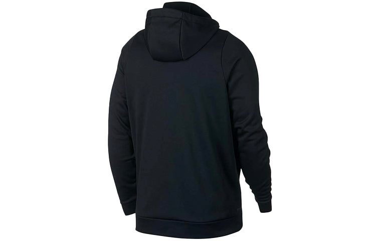 Nike Solid Color Casual Sports Knit Hooded Jacket Black 931997-010