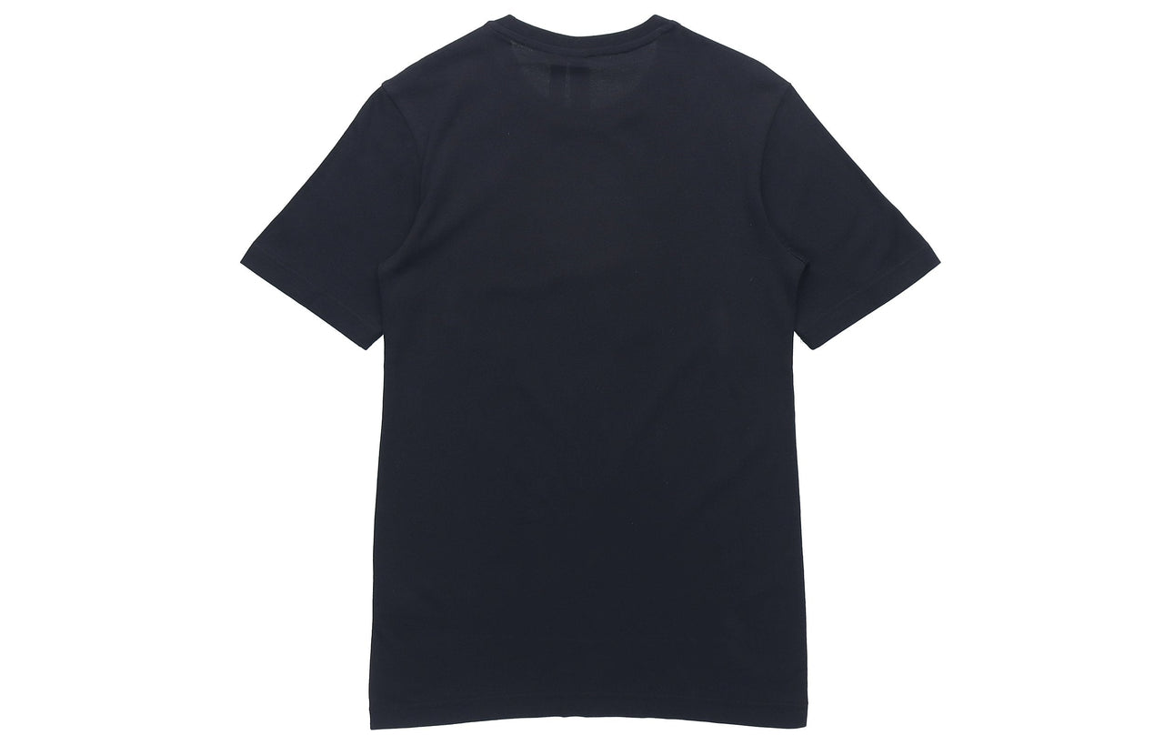 adidas Athleisure Casual Sports Round Neck Short Sleeve Black ED7256
