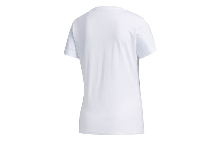 (WMNS) adidas Alphabet Logo Printing Training Sports Short Sleeve White FM6153