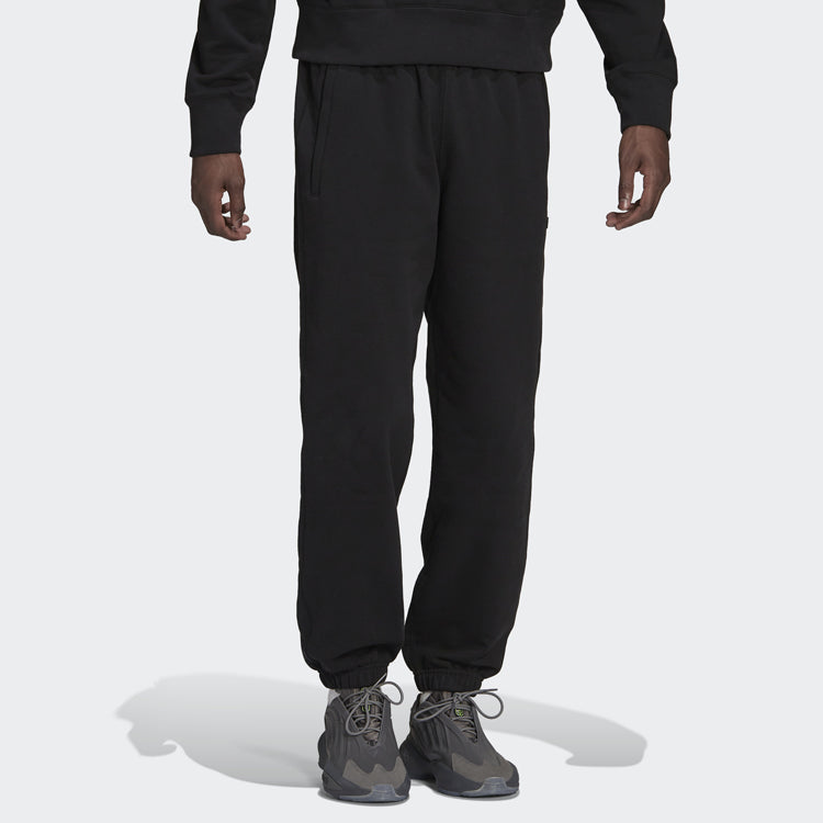 Men's adidas originals Solid Color Pants Waist Bundle Feet Sports Pants/Trousers/Joggers Black HJ9975