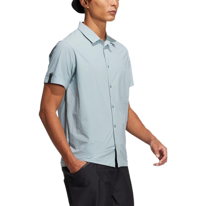 Men's adidas Solid Color Casual Short Sleeve Magic Grey Shirt H64632