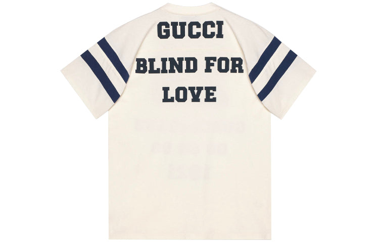 Men's Gucci SS21 Alphabet Pattern Loose Short Sleeve White T-Shirt 655459-XJDOY-9095