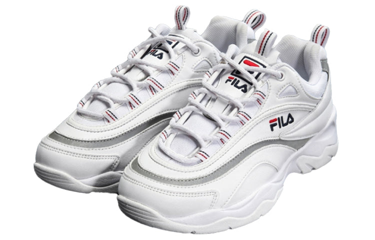 (WMNS) FILA Ray VNTGChunky Sneakers White/Silver FS1SIB1161X_WHT