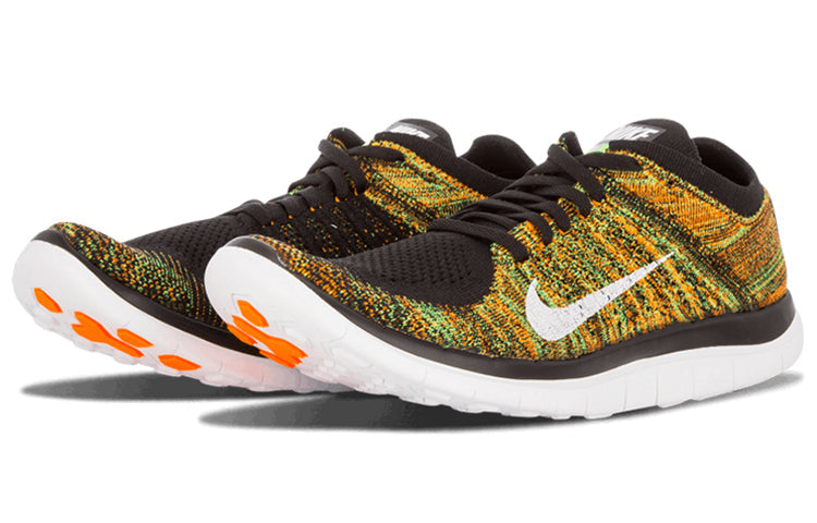 Nike Free 4.0 Flyknit 'Black Green Orange' 631053-006