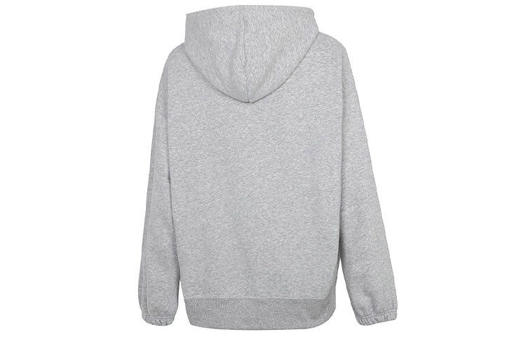 (WMNS) PUMA Classics Oversized Logo Hoodie Grey 535320-04