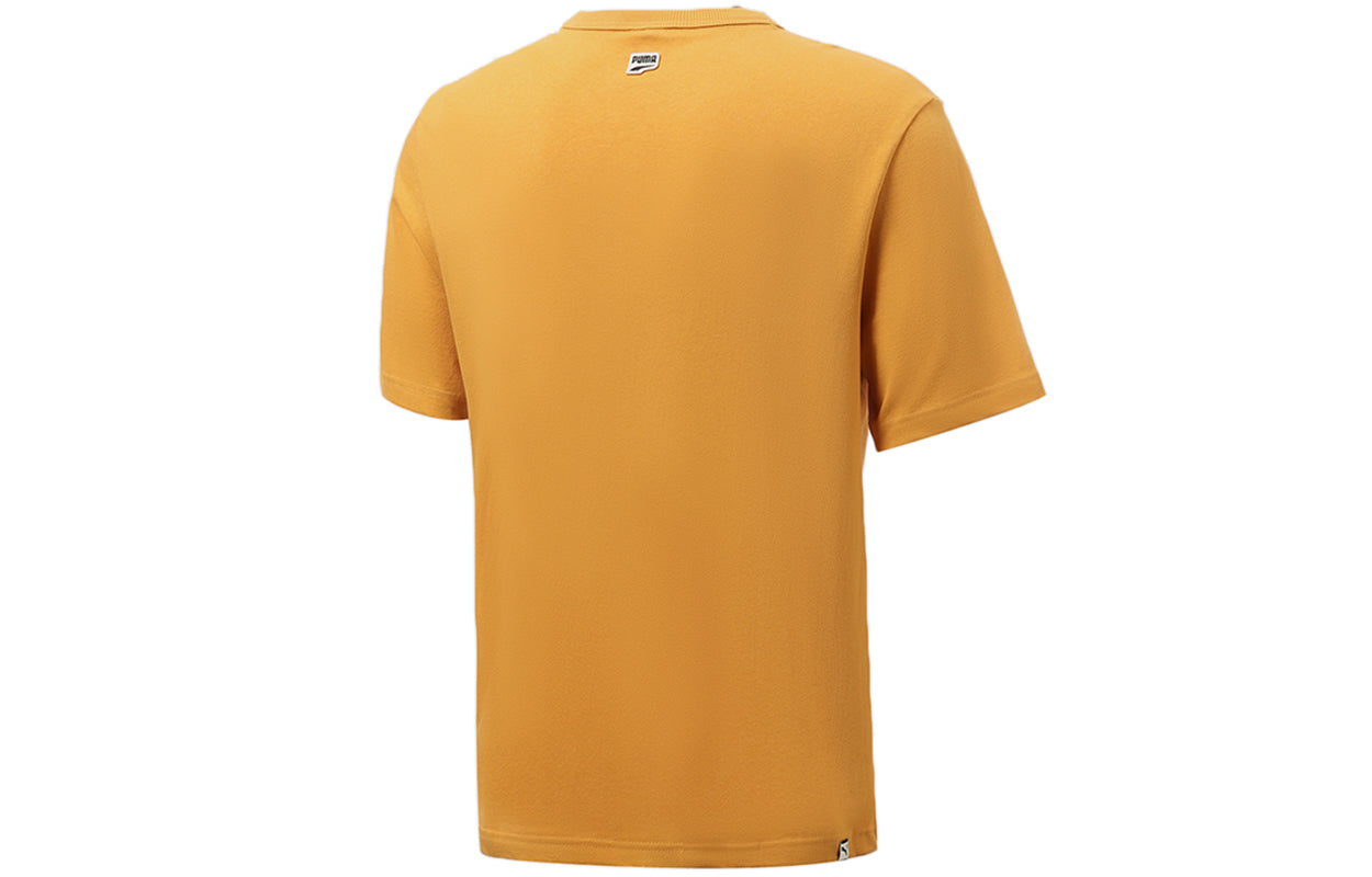 PUMA Logo Printing Sport Round NeckShort Sleeve Men's Orange 533042-37