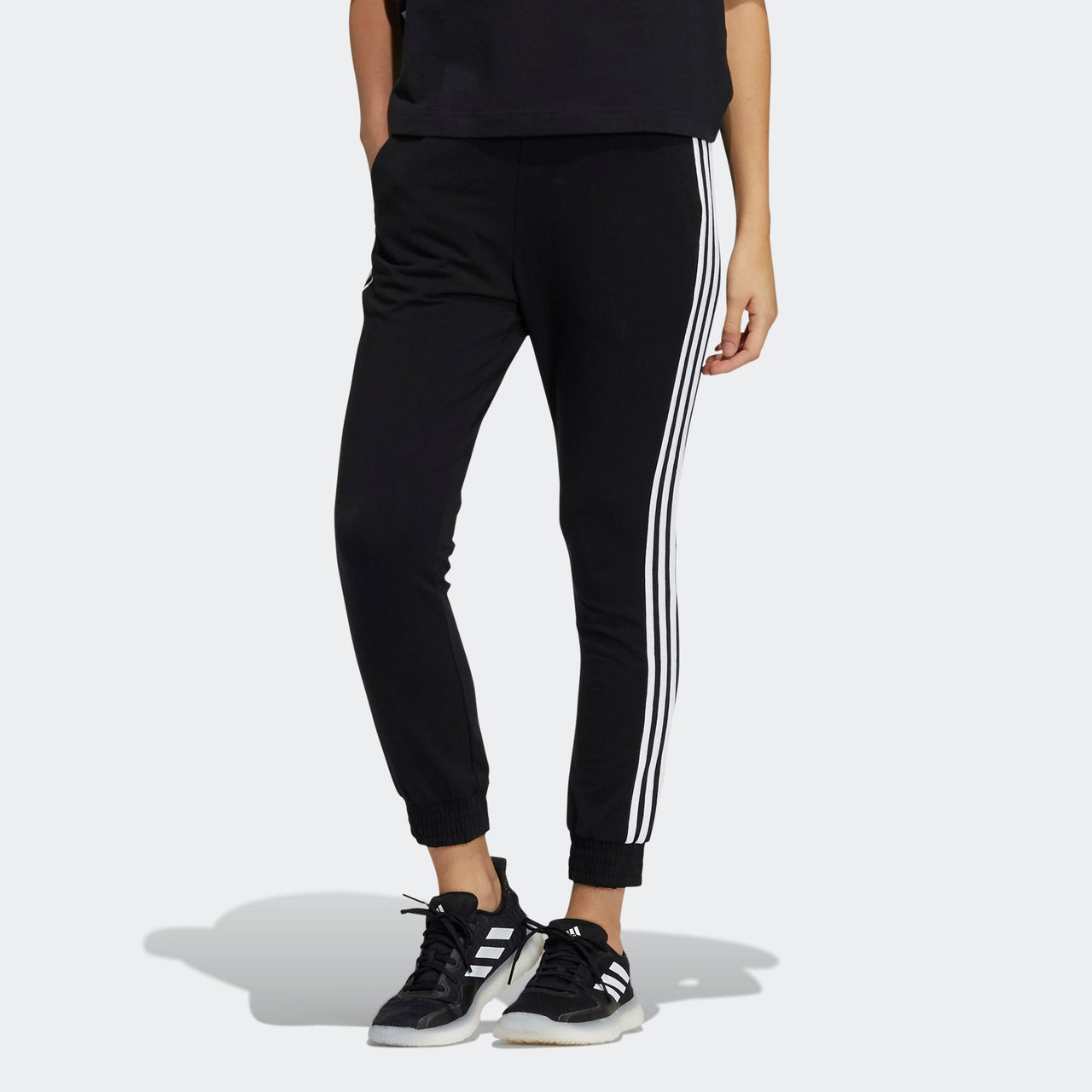 (WMNS) adidas Fi Pt Sj Elastic Slim Fit Bundle Feet Sports Pants/Trousers/Joggers Black GP0659