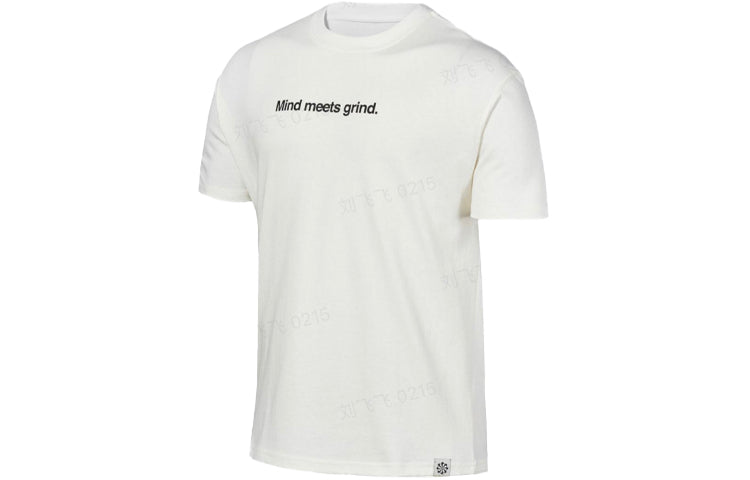 Nike Loose Pattern Printing Round Neck Casual Loose Short Sleeve Creamy White DQ1906-133