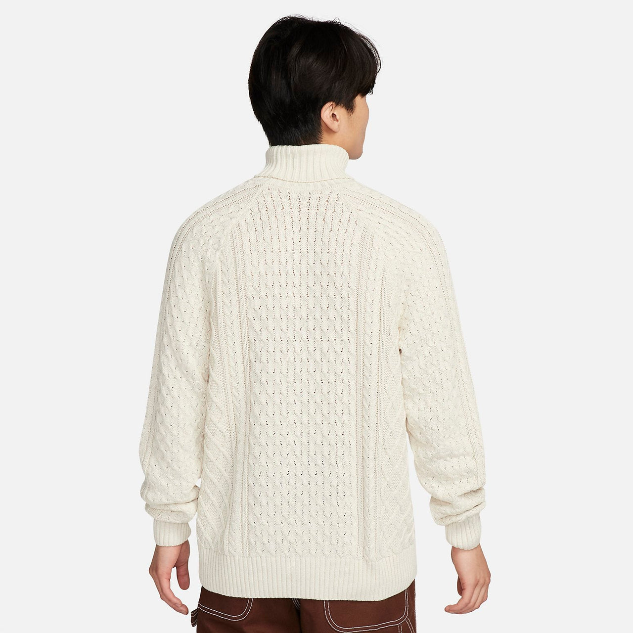 Nike Cable Knit Turtleneck Sweaters 'Beige' FB7771-072