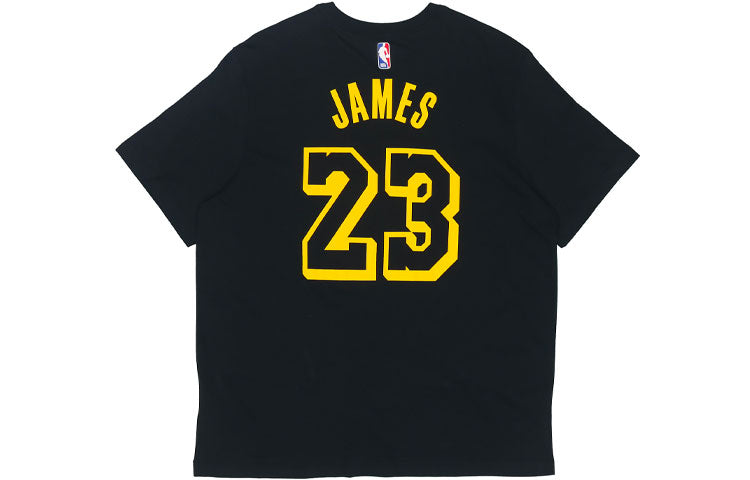Nike Los Angeles Lakers LeBron James No. 23 Casual Sports Breathable Short Sleeve Black AA2591-022
