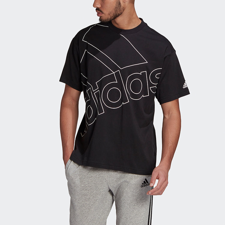 adidas Casual Sports Round Neck Short Sleeve Black GK9422