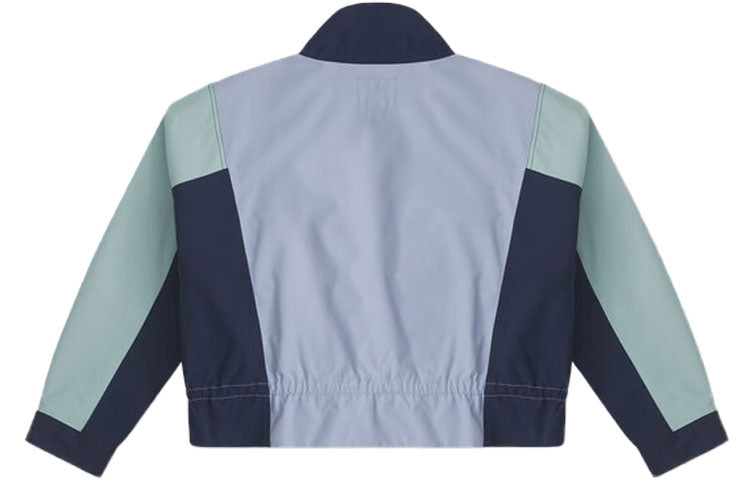 (WMNS) Converse Long Sleeve Short Fit Cargo Windproof Jacket 'Blue' 10026915-A02