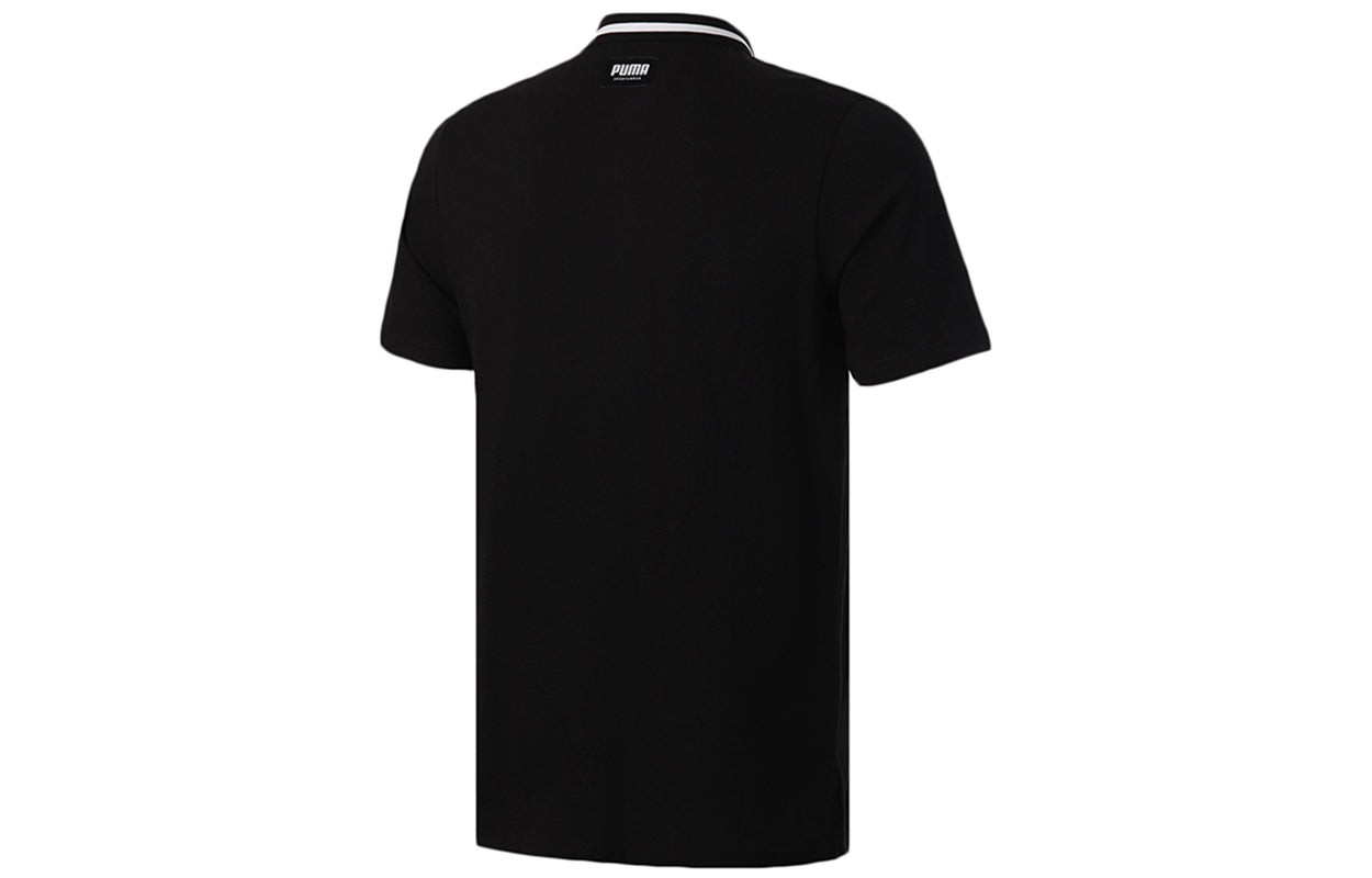PUMA Regular Fit Short Sleeve Outdoor Polo Shirt 'Black' 855989-51