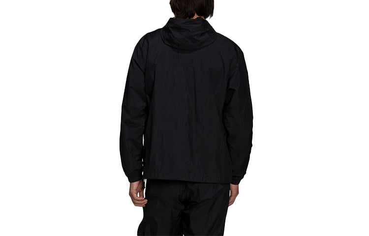 adidas originals Logo Pattern Hooded Jacket Black H35652
