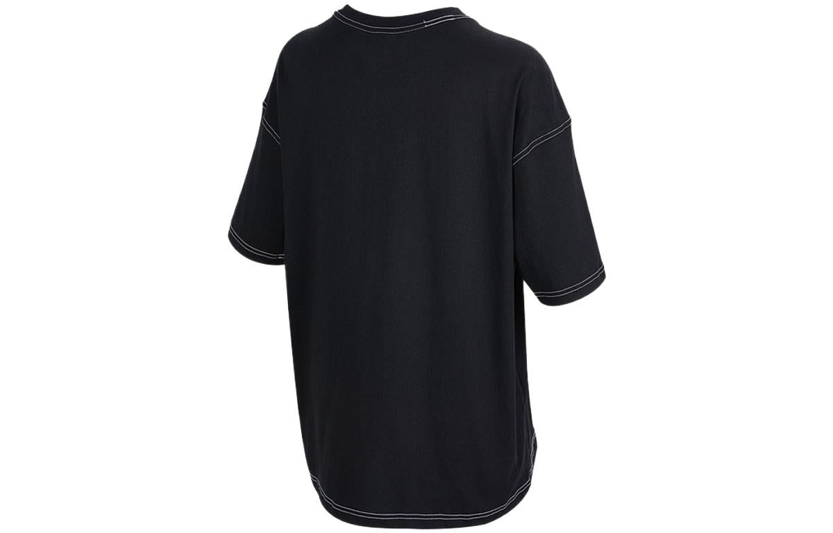 (WMNS) Nike SS22 Logo Printing Casual Round Neck Short Sleeve Black T-Shirt DM6212-010
