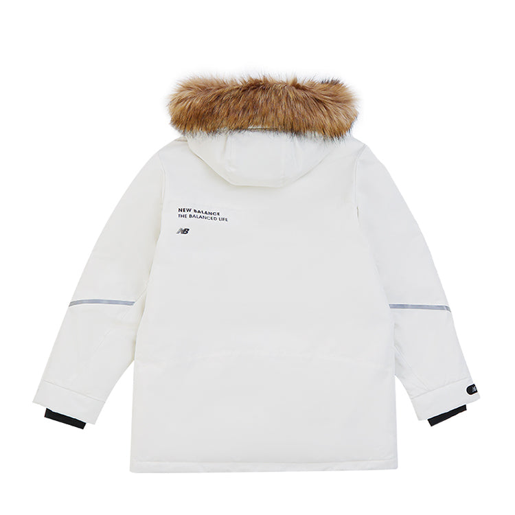 New Balance Logo Down Jacket 'White' 5PC44603-IV