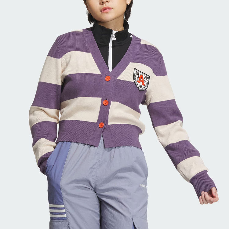 (WMNS) adidas originals Sportswear Cardigan 'Purple grey' IN1068