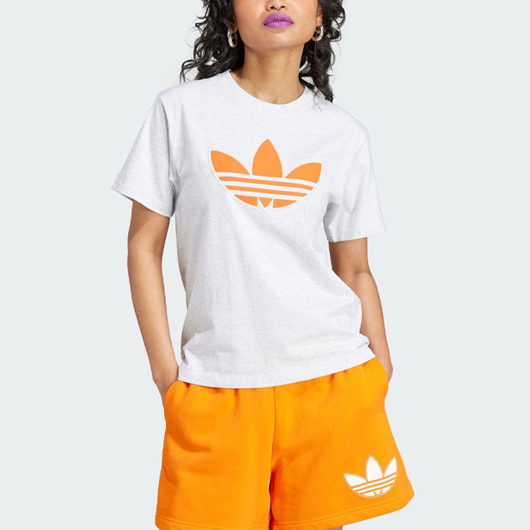 (WMNS) adidas originals Pearl Trefoil Logo T-Shirt 'White' IL2424