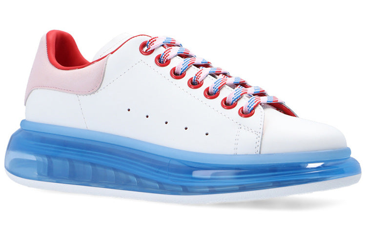 (WMNS) Alexander McQueen Oversized Sneaker 'White Blue' 611698WHXMA9623