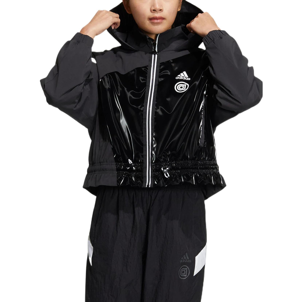 (WMNS) adidas UST Woven Jacket 'Black White' HR8155