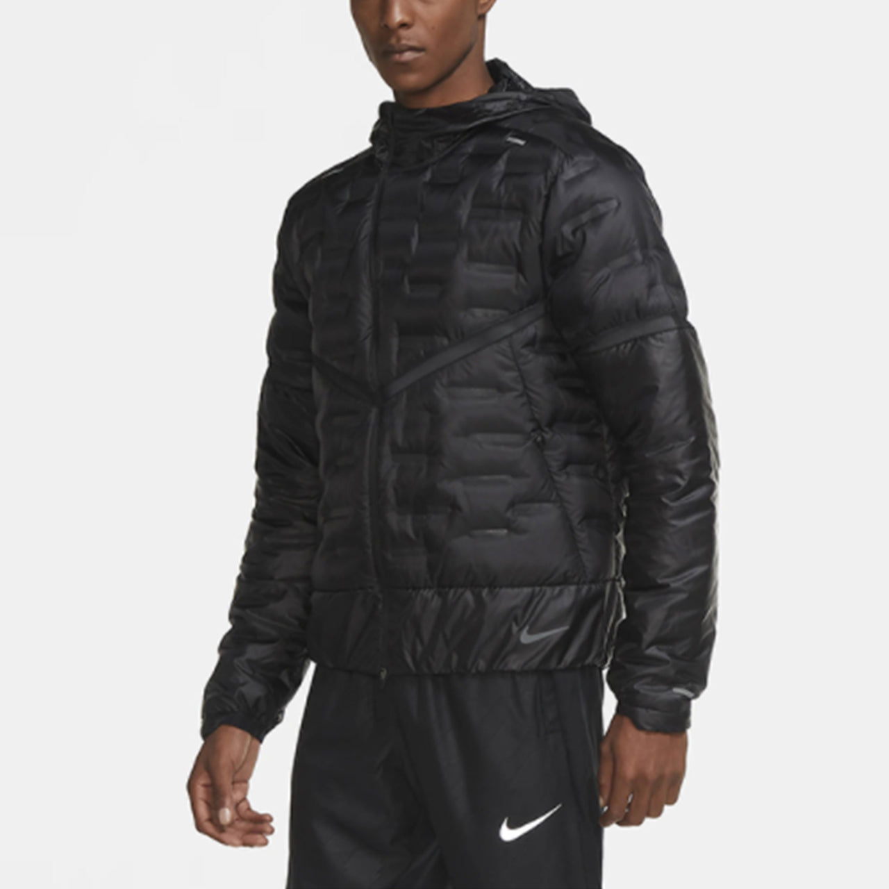 Nike Reflective logo Running Sports Down Jacket Black CU7793-010