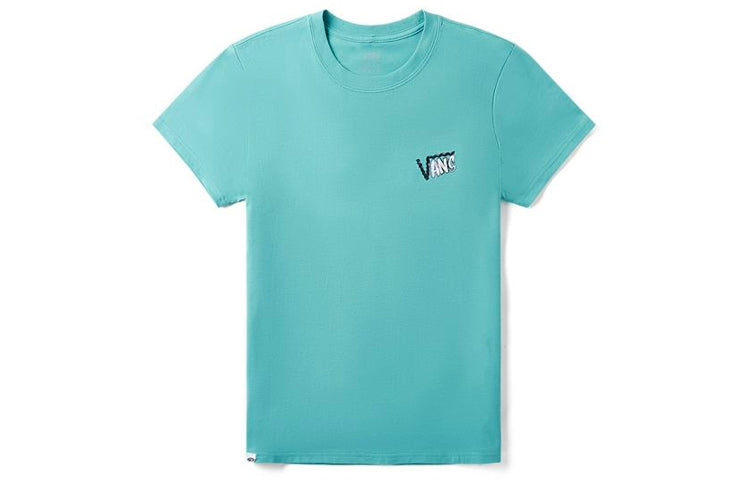 (WMNS) Vans Back Large Cartoon Printing Short Sleeve Green VN0A4MNOJ29